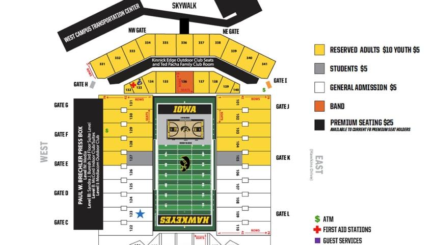 Crossover at Kinnick ticket map