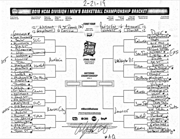 Andy Katz predicts bracket.
