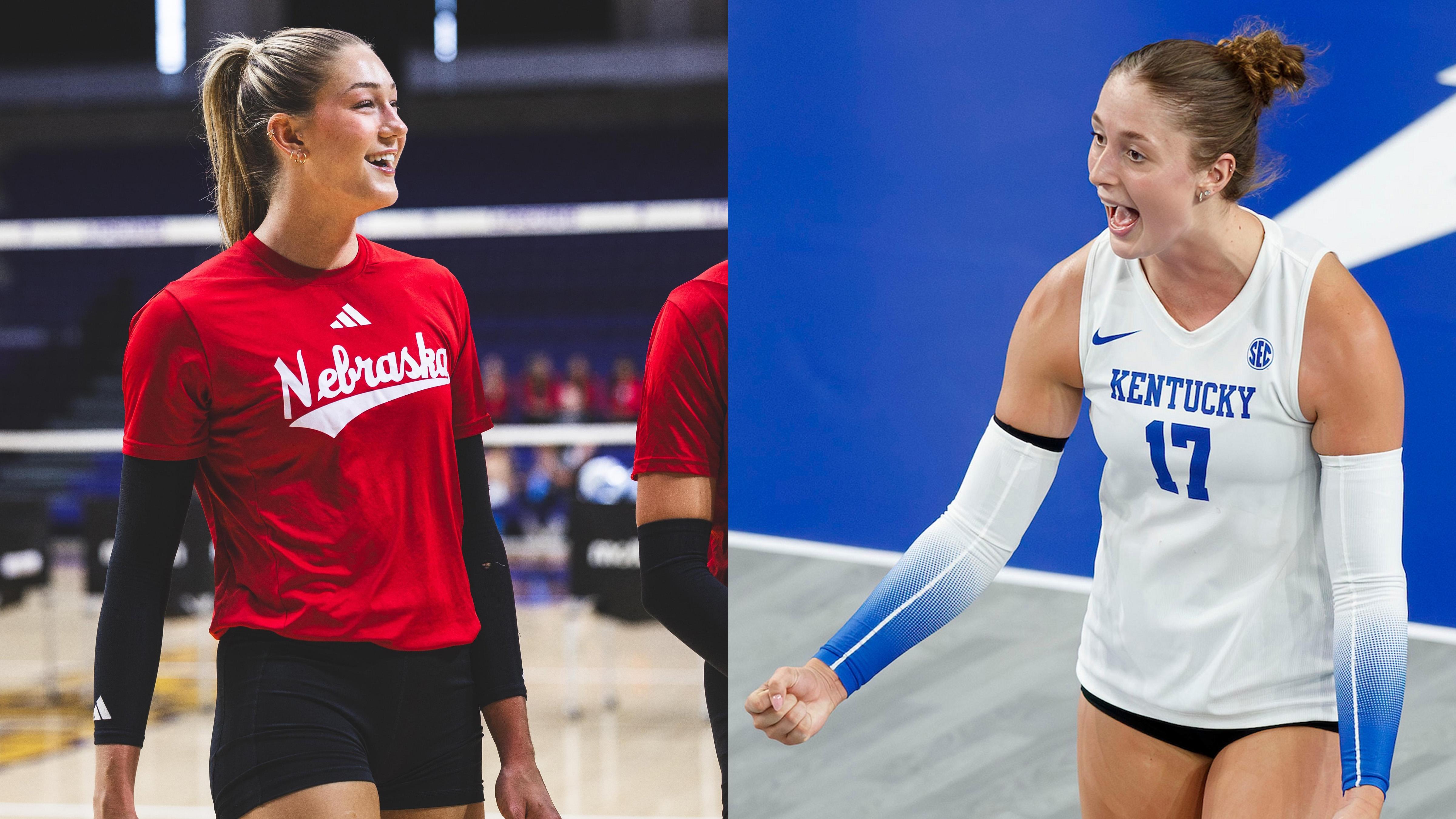 Andi Jackson plays for Nebraska and Brooklyn DeLeye plays for Kentucky